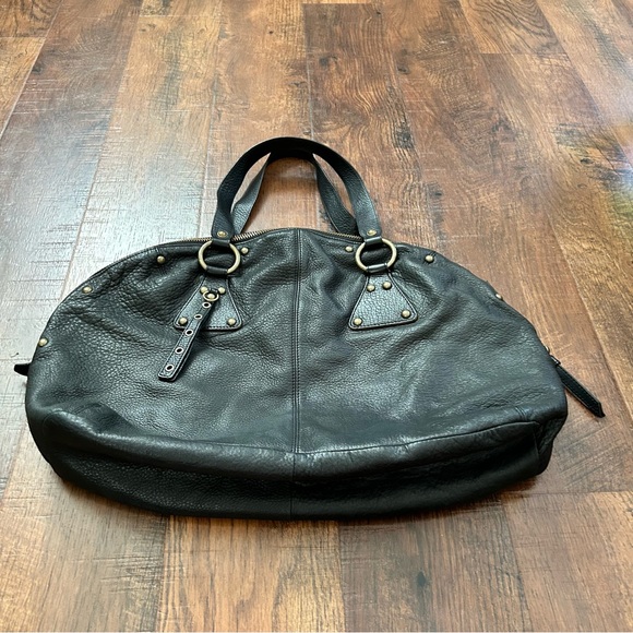 7 FOR ALL MANKIND black leather shoulder bag - Picture 5 of 12